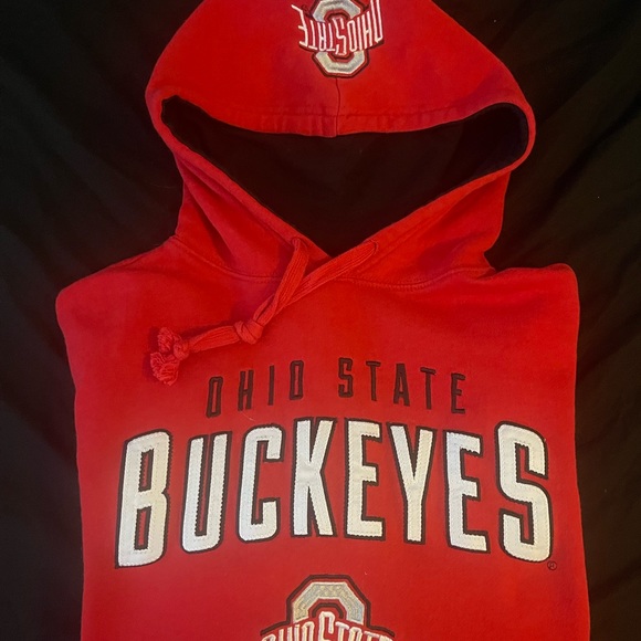 #200 Ohio State buckeyes Scarlet and gray college hoodie - Picture 14 of 15